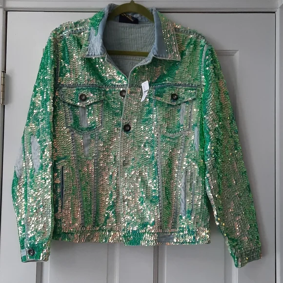 NEW Free People X Momo Sequin Embroidered Demi Jacket. NEW WITH TAG.